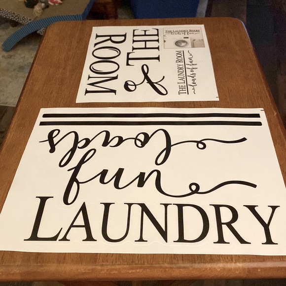 NWT Laundry Room Peel & Stick Decals “Laundry Room - loads of fun”. - Picture 2 of 7